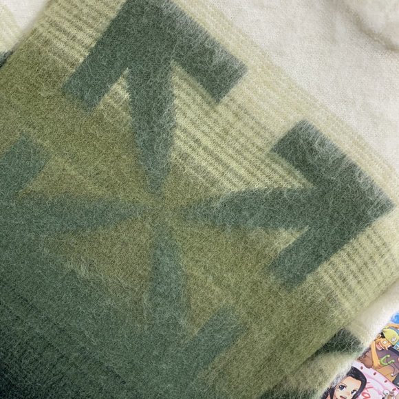 Off-White Classic Cross Arrows Loose Slouchy Green Sweater - Picture 7 of 9